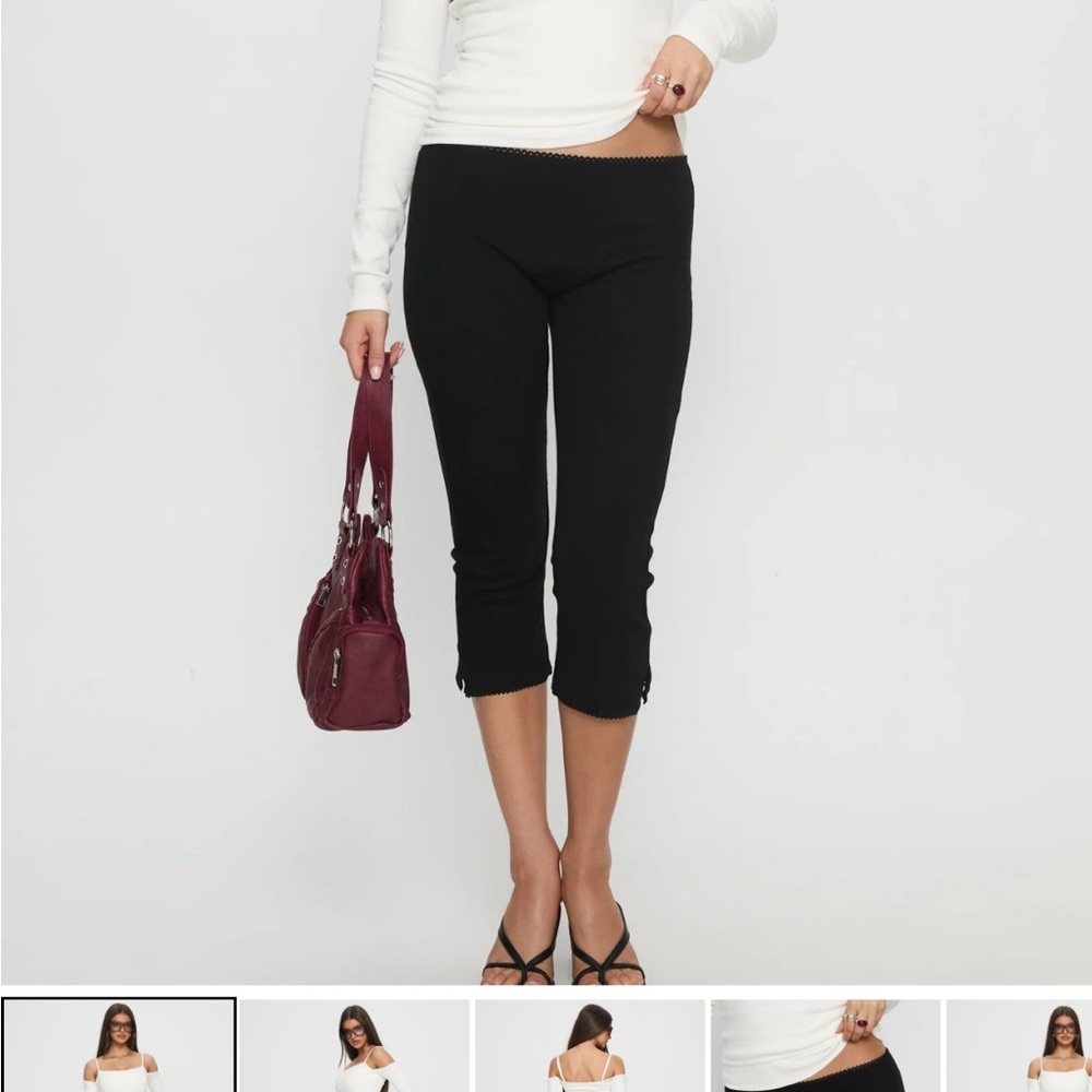 Princess Polly Black Women's Capris